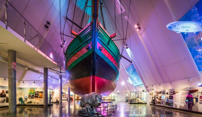 Polarexpeditionen sind der Schwerpunkt im Fram Museum von Oslo. 