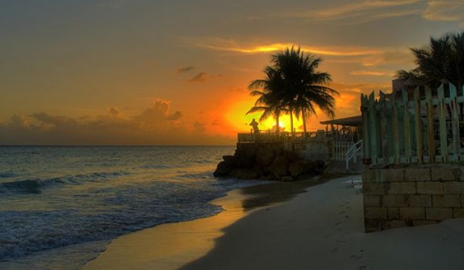 Der Karibiktraum, Sonnenuntergang am Strand von Barbados