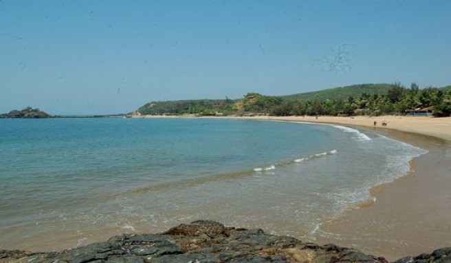 Der Om Beach in Gokarna, Indiens wohl schönster Strand
