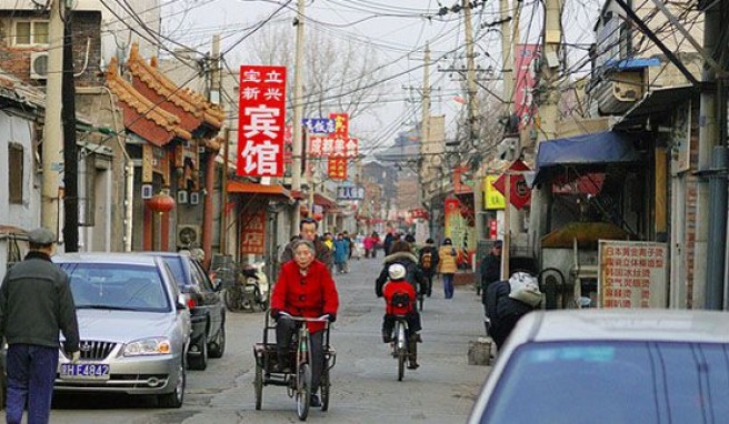 Unterwegs in den Hutongs von Peking uns sehen, wie die Chinesen leben