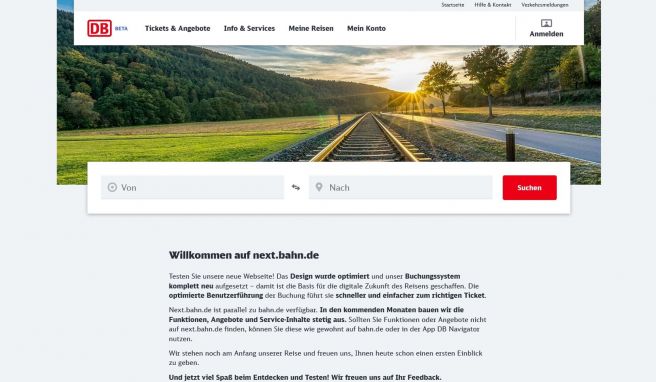 What\'s next? - Die Bahn hat ihr neues Buchungssystem online gestellt. Ausprobieren erwünscht.