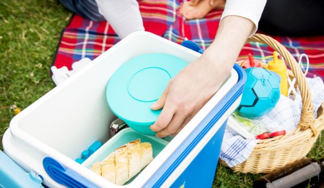 Wer sich im Sommer für ein Picknick entscheidet, sollte eine Kühlbox mitnehmen. (zu dpa: «Die richtige Kühlbox für den Sommer finden»)