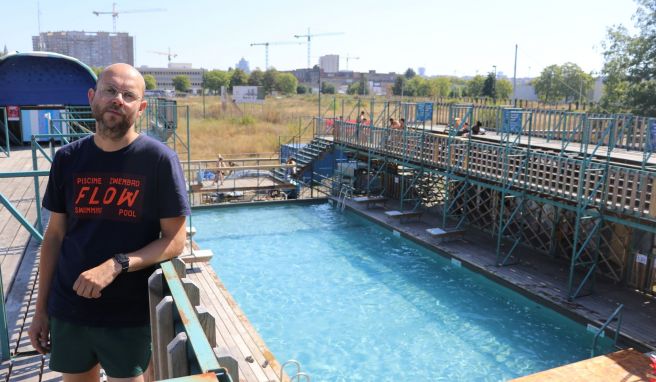 Paul Steinbrück vom Verein «Pool is cool», der das Freibad «Flow» initiiert hat und es betreibt. Das «Flow» ist das einzige Freibad Brüssels.