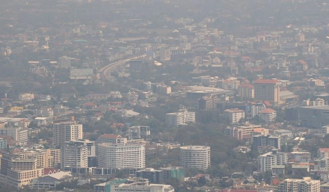 Schwerer Smog im Norden Thailands Umweltverschmutzung