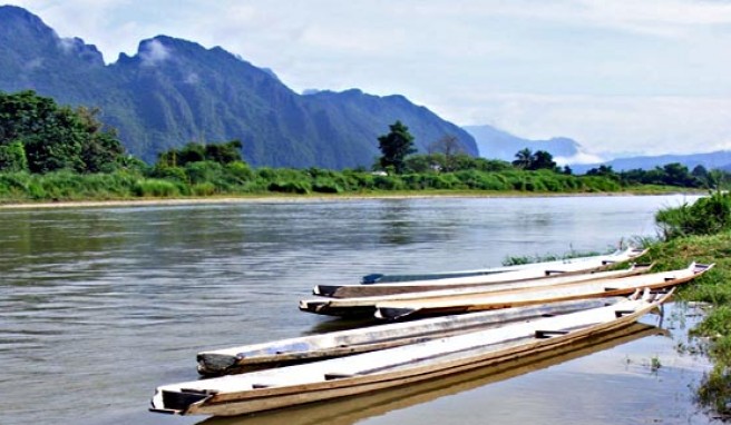 Nam Song und die bizarren Felsgebilde in Laos 